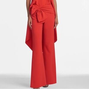 $395 NWT SACHIN & BABI‎ Whitely Coral Bow Wide Leg Palazzo Pants Trousers SZ 12